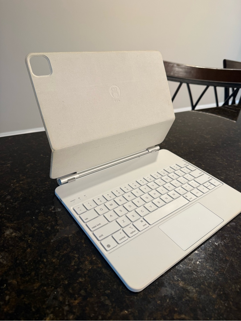 iPad Air 13 inch White Tablet Keyboard Case with Integrated Trackpad